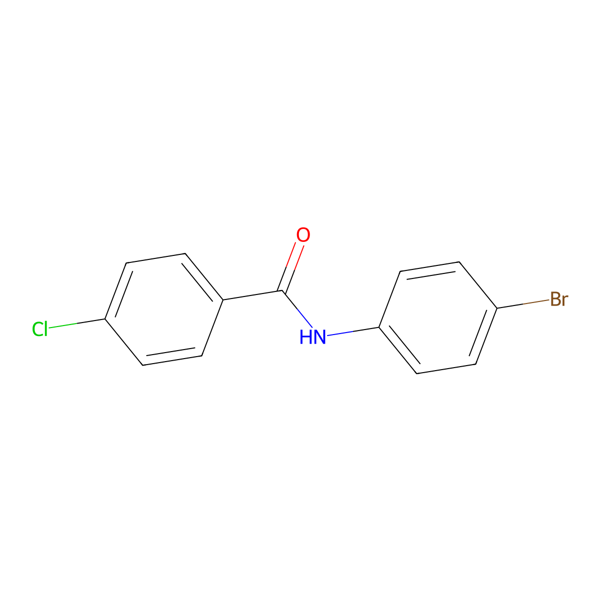 N-(4-Bromophenyl)-4-chlorobenzamide molecular structure, CAS 7461-40-7