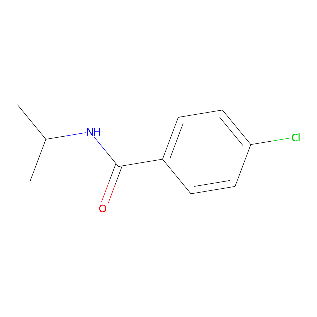 4-Chloro-N-(1-methylethyl)benzamide molecular structure, CAS 7461-41-8