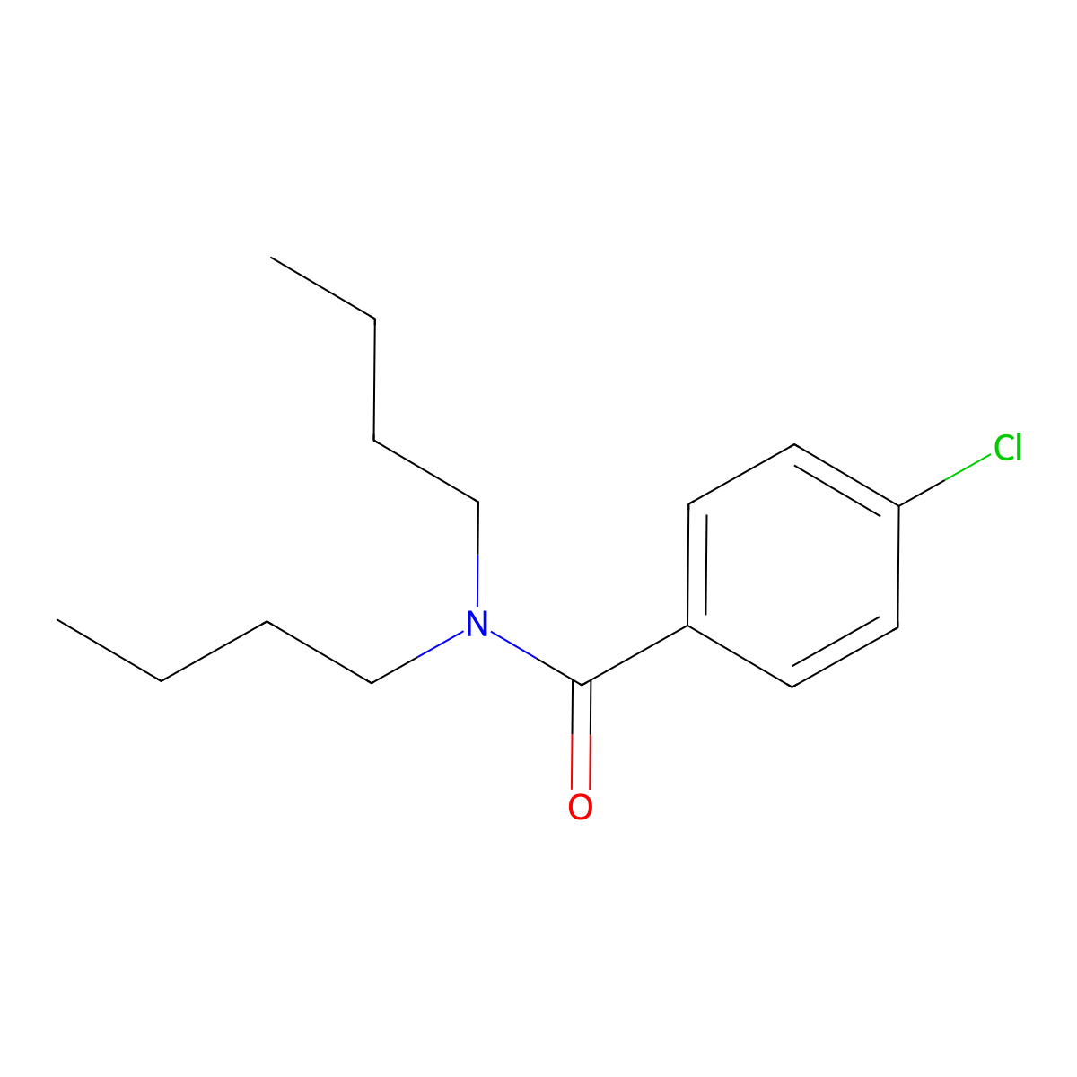 Benzamide, N,N-dibutyl-4-chloro- molecular structure, CAS 7461-43-0