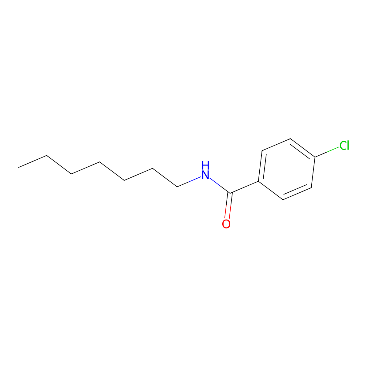 4-chloro-N-heptylbenzamide molecular structure, CAS 7461-47-4