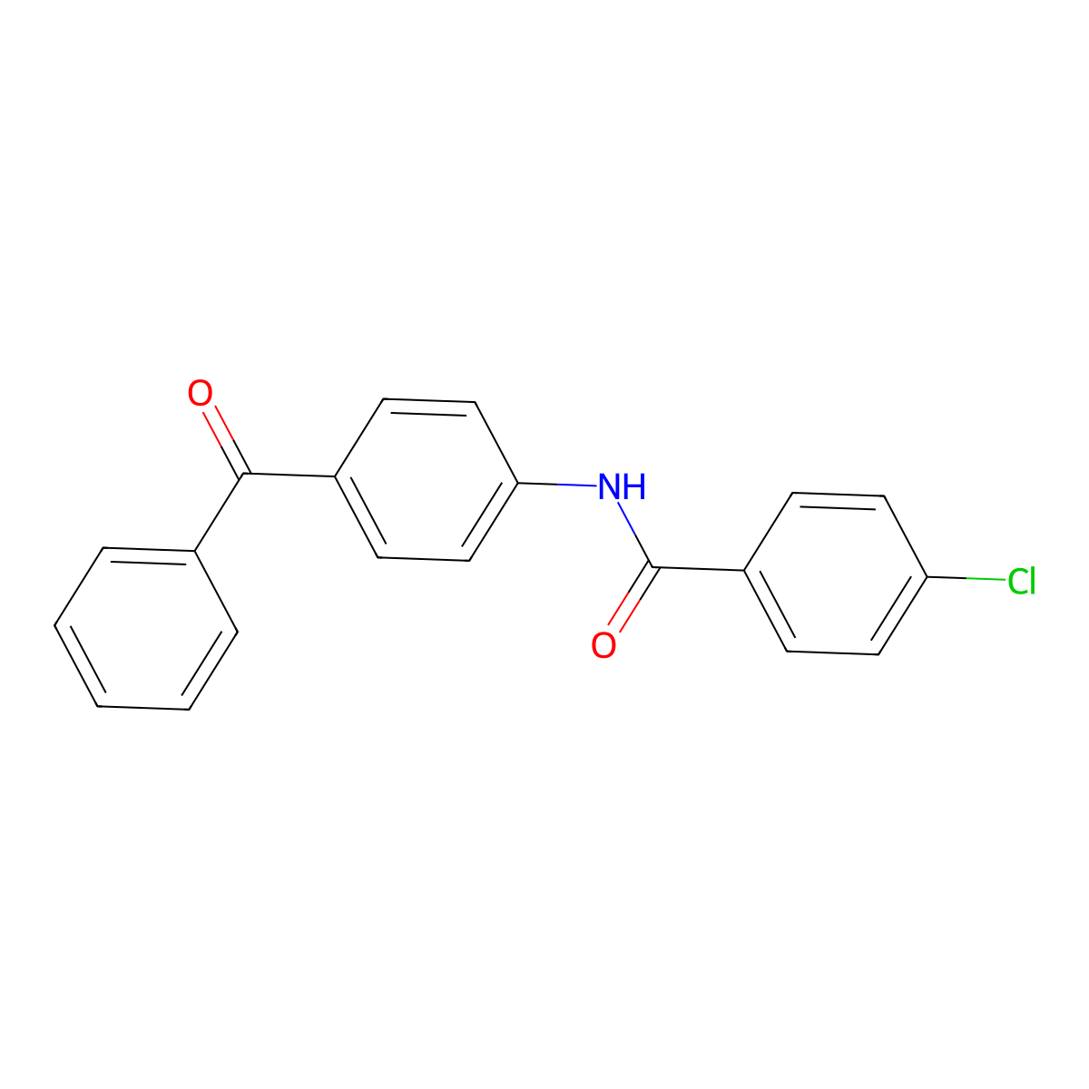 N-(4-benzoylphenyl)-4-chlorobenzamide molecular structure, CAS 7461-48-5
