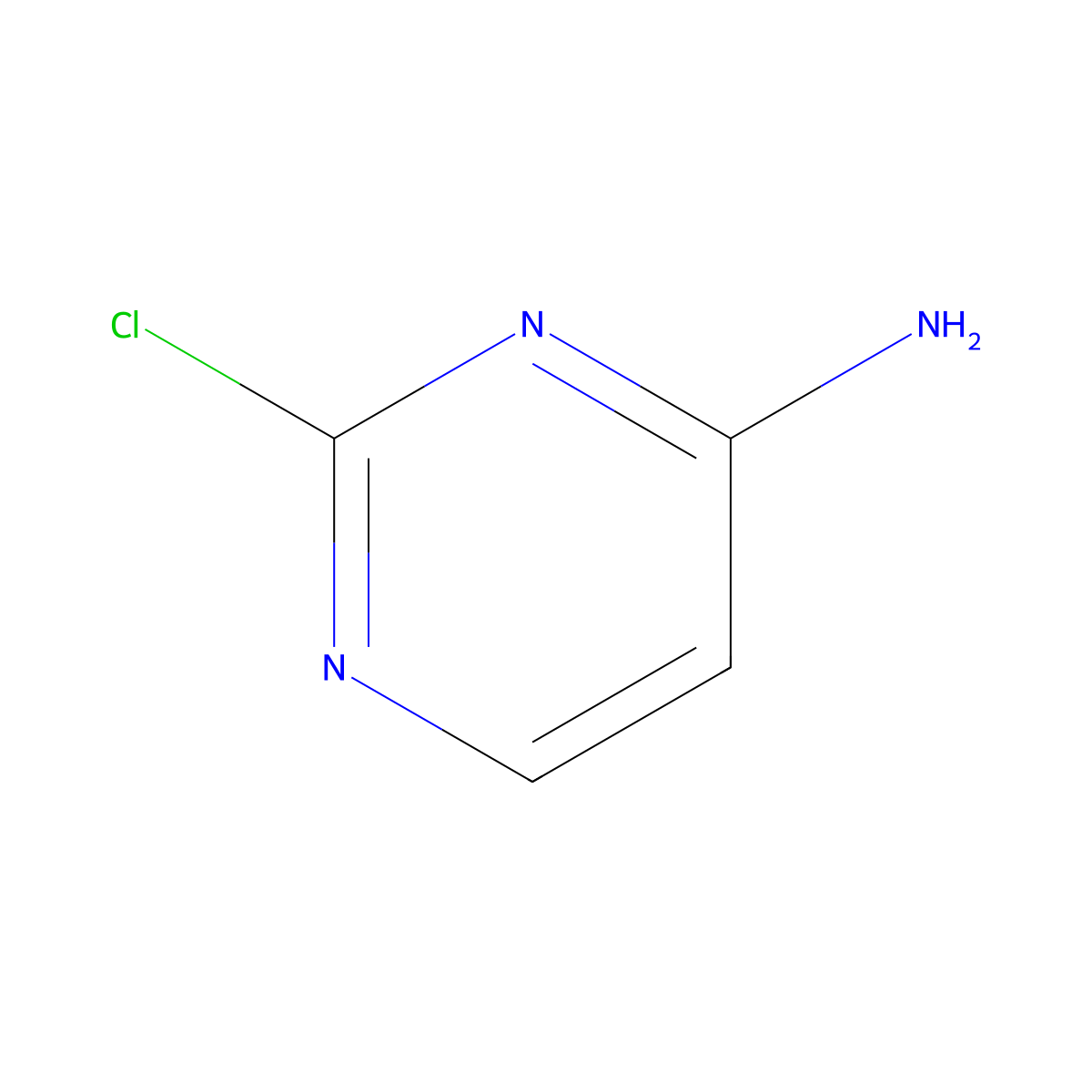 2-Chloro-4-aminopyrimidine molecular structure, CAS 7461-50-9