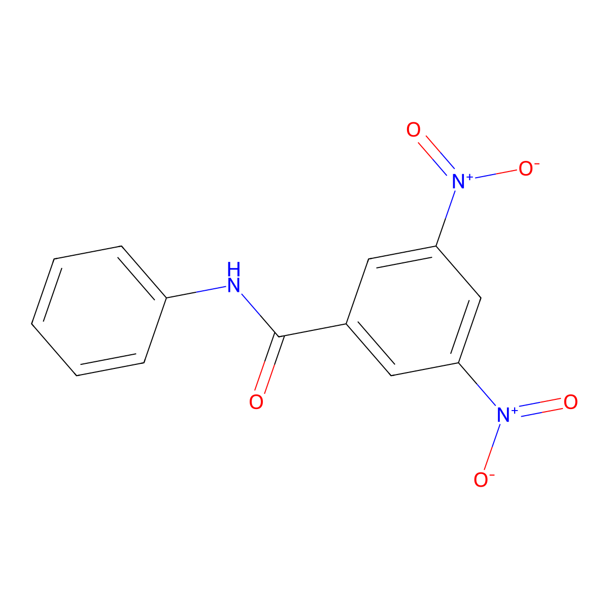 3,5-dinitro-N-phenylbenzamide molecular structure, CAS 7461-51-0