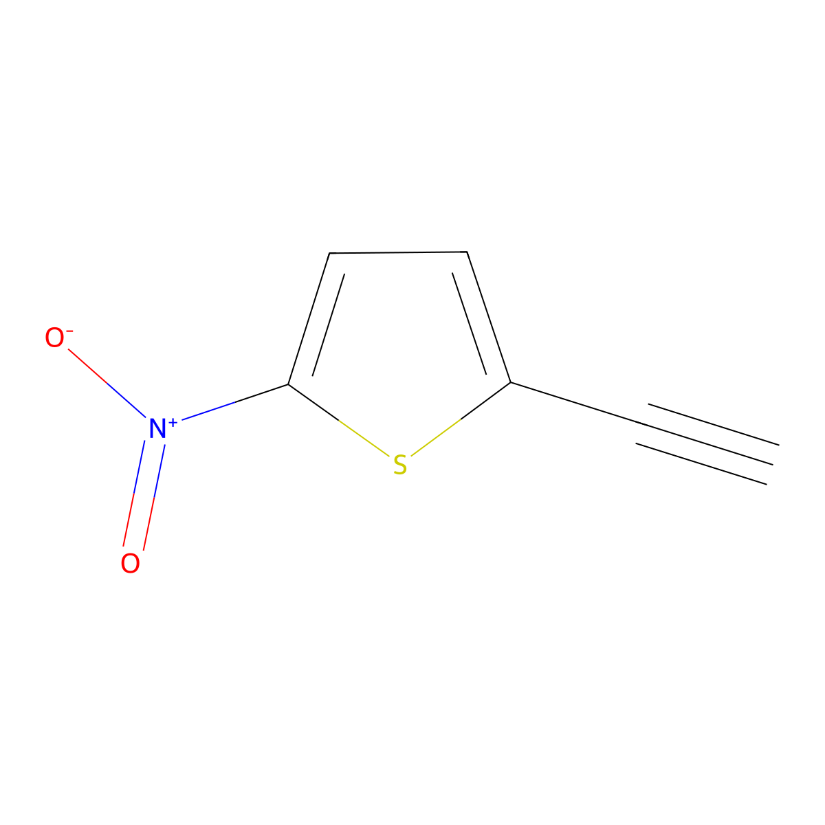 2-Ethynyl-5-nitrothiophene molecular structure, CAS 74610-87-0
