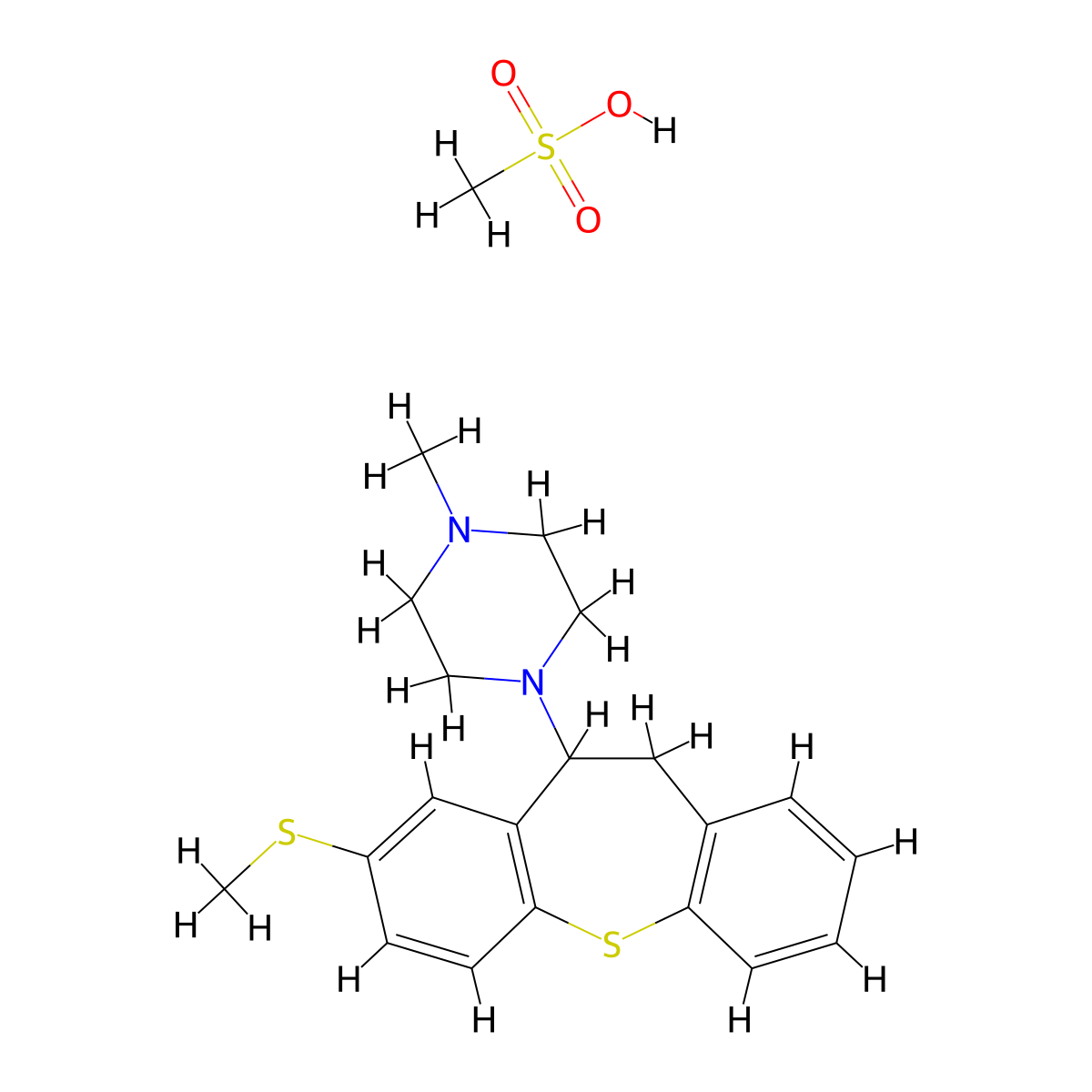 Methiothepin Mesylate molecular structure, CAS 74611-28-2