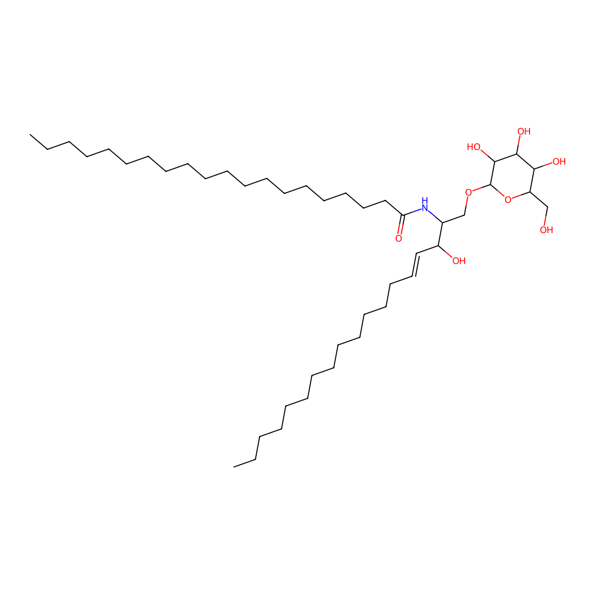Galbeta-Cer(d18:1/20:0) molecular structure, CAS 74611-94-2