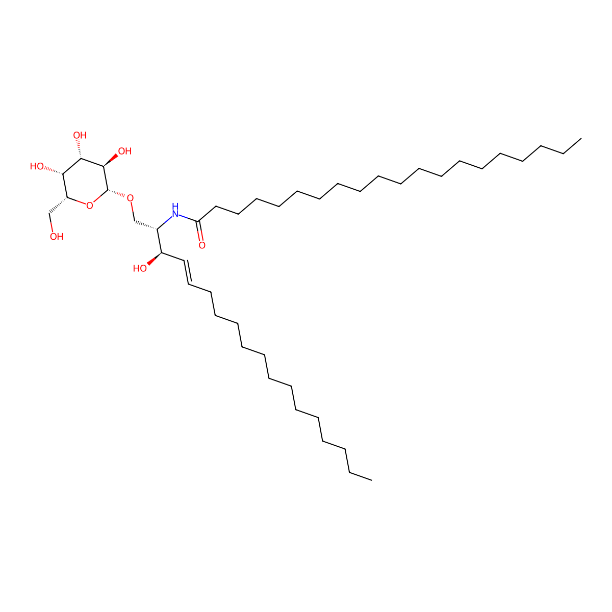 Galbeta-Cer(d18:1/20:0) molecular structure, CAS 74611-94-2