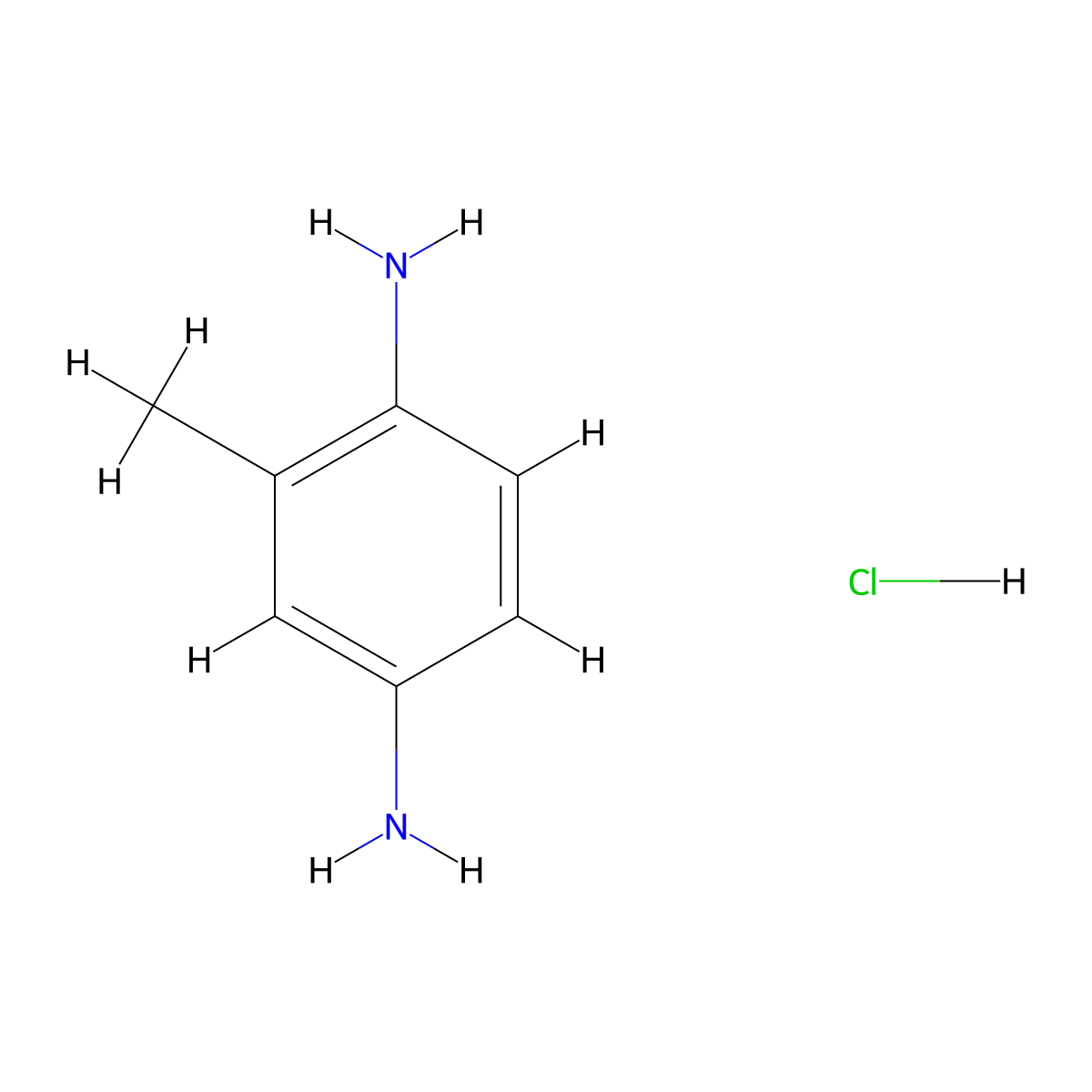 2,5-Diaminotoluene hydrochloride molecular structure, CAS 74612-12-7