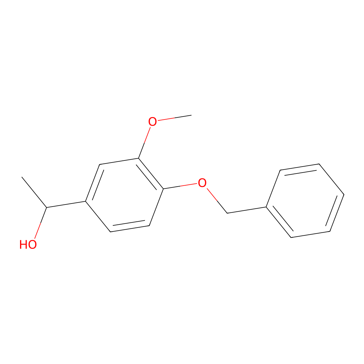 1-(4-(Benzyloxy)-3-methoxyphenyl)ethanol molecular structure, CAS 74613-55-1