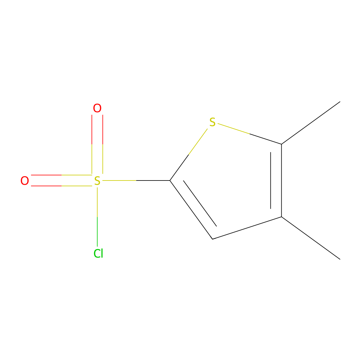 4,5-Dimethylthiophene-2-sulfonyl chloride molecular structure, CAS 74616-28-7