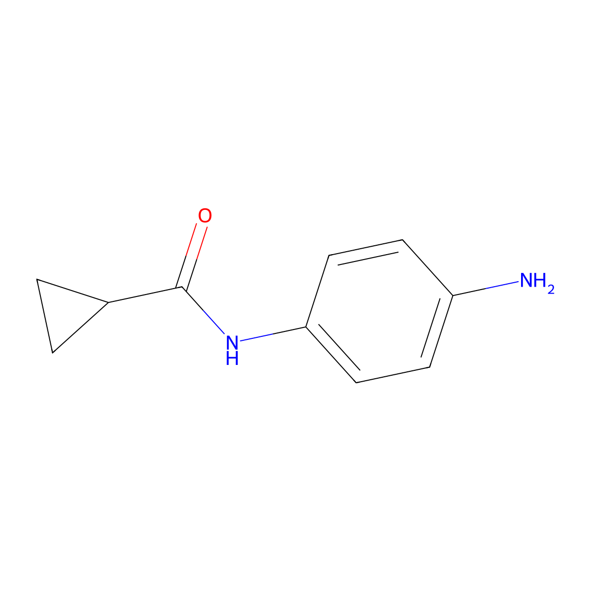 N-(4-aminophenyl)cyclopropanecarboxamide molecular structure, CAS 74617-73-5
