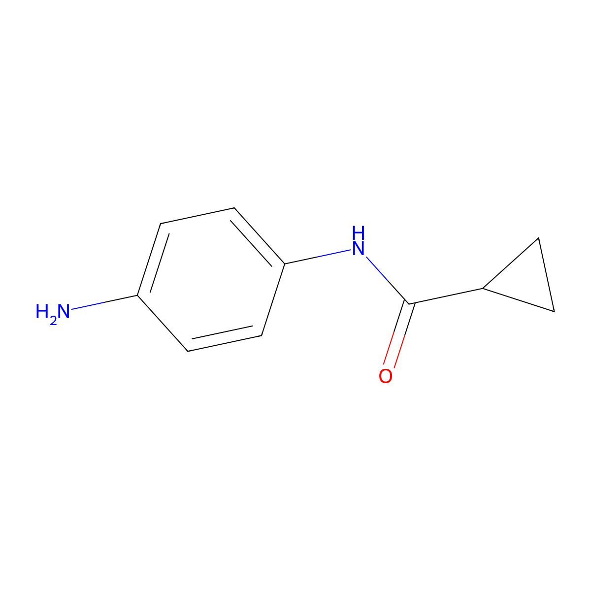 N-(4-aminophenyl)cyclopropanecarboxamide molecular structure, CAS 74617-73-5