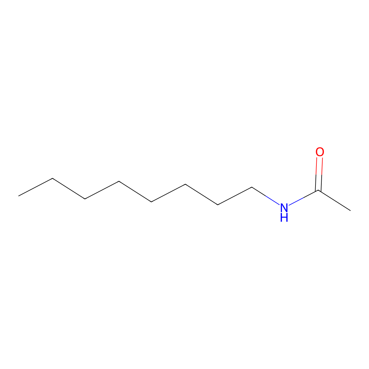 N-Octylacetamide molecular structure, CAS 7462-62-6