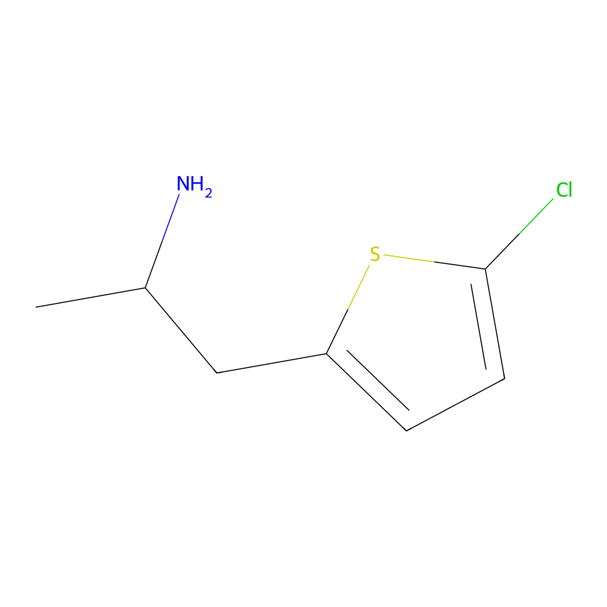 1-(5-Chlorothiophen-2-yl)propan-2-amine molecular structure, CAS 74626-41-8