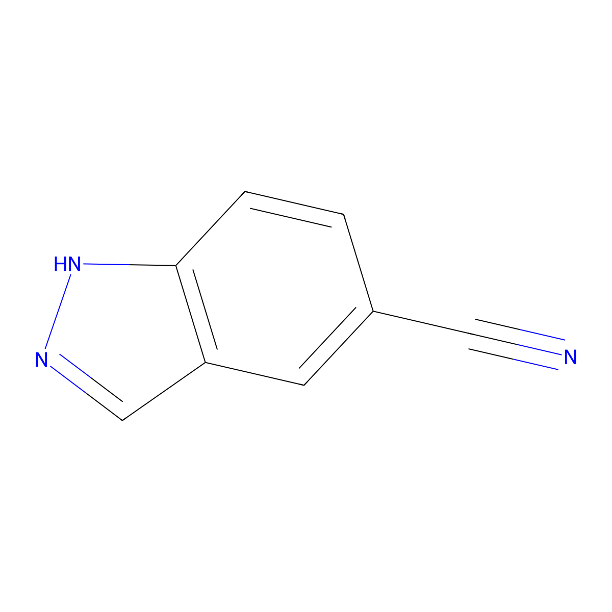1H-Indazole-5-carbonitrile molecular structure, CAS 74626-47-4