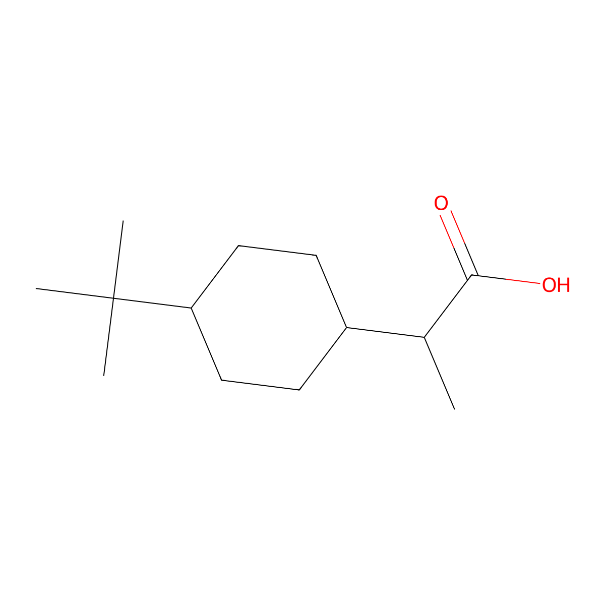 2-(4-Tert-butylcyclohexyl)propanoic acid molecular structure, CAS 74626-50-9