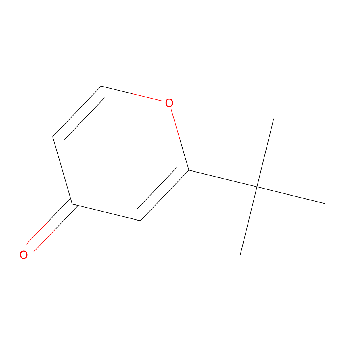 2-tert-butyl-4H-pyran-4-one molecular structure, CAS 74628-14-1