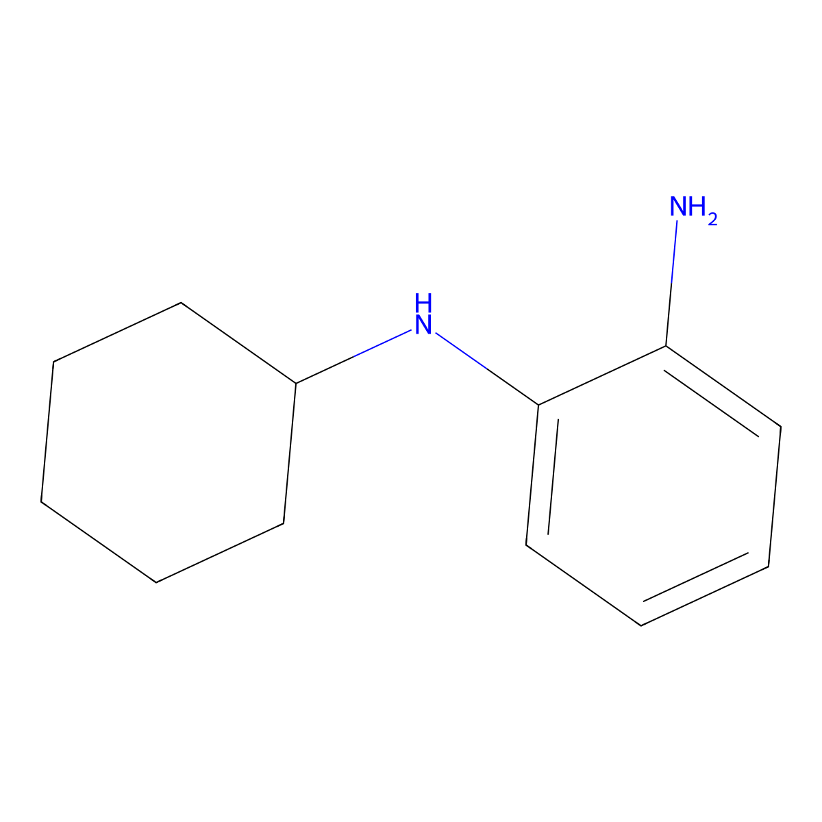 N-(2-aminophenyl)-N-cyclohexylamine molecular structure, CAS 74628-31-2