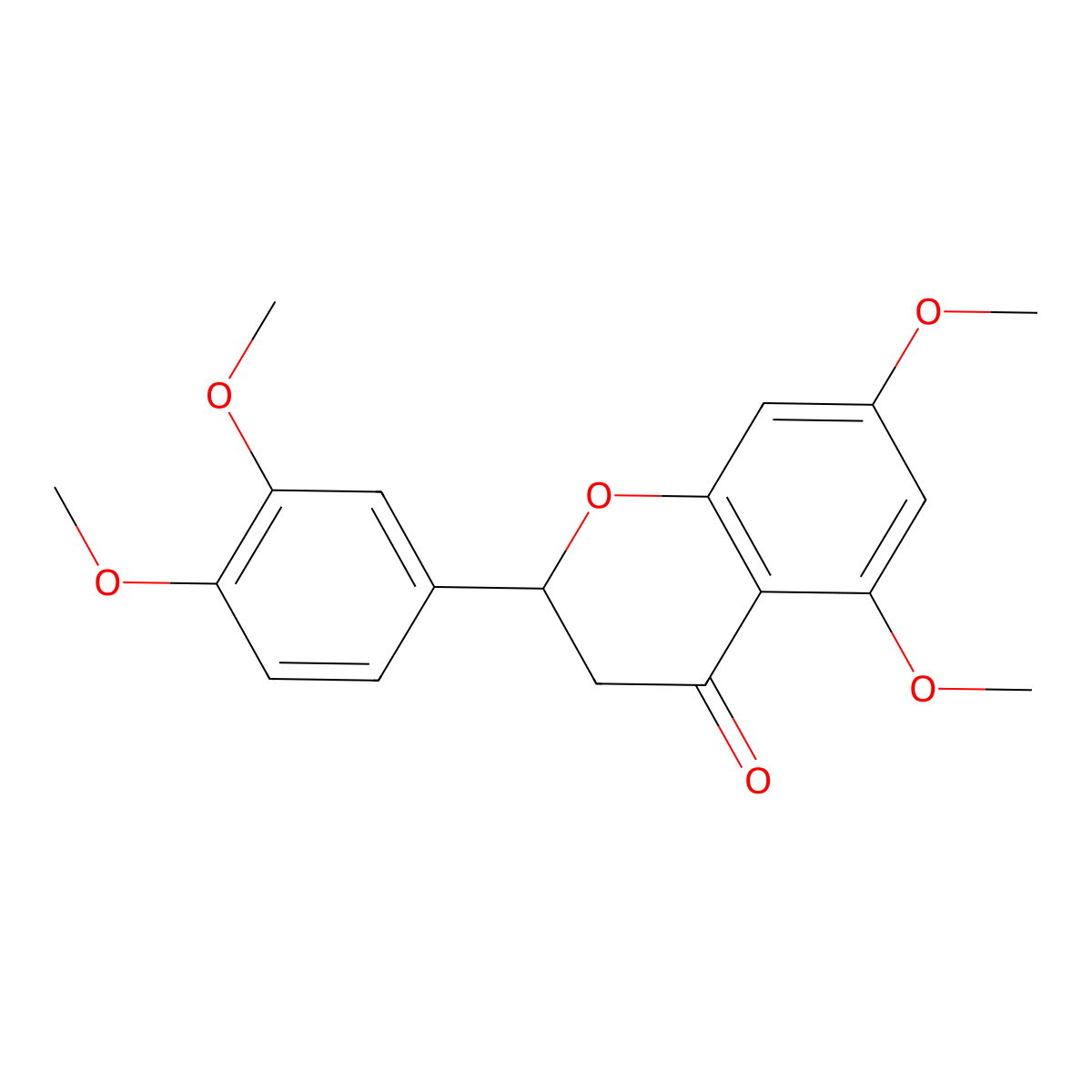 (2s)-5,7,3',4'-Tetramethoxyflavanone molecular structure, CAS 74628-43-6