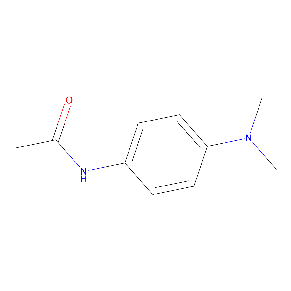 4'-Dimethylaminoacetanilide molecular structure, CAS 7463-28-7