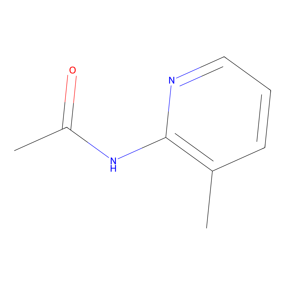 2-Acetamido-3-methylpyridine molecular structure, CAS 7463-30-1
