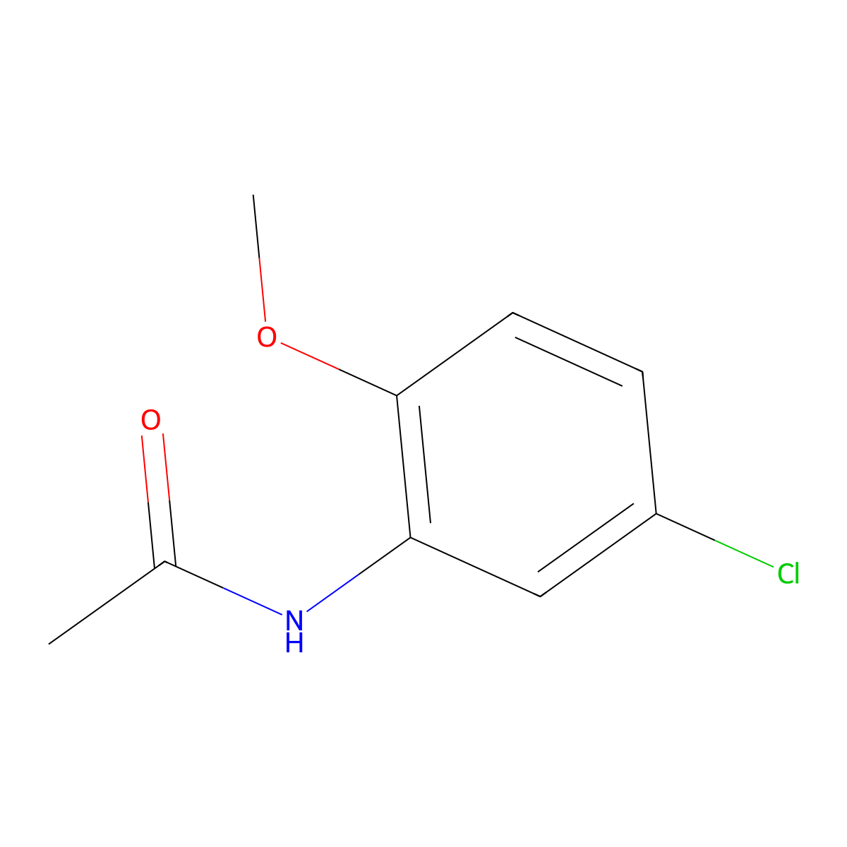 N-(5-Chloro-2-methoxyphenyl)acetamide molecular structure, CAS 7463-32-3
