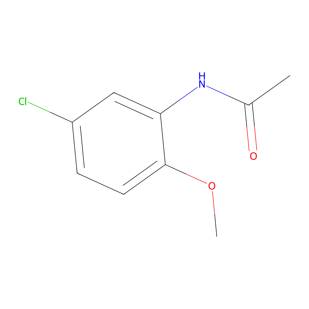 N-(5-Chloro-2-methoxyphenyl)acetamide molecular structure, CAS 7463-32-3