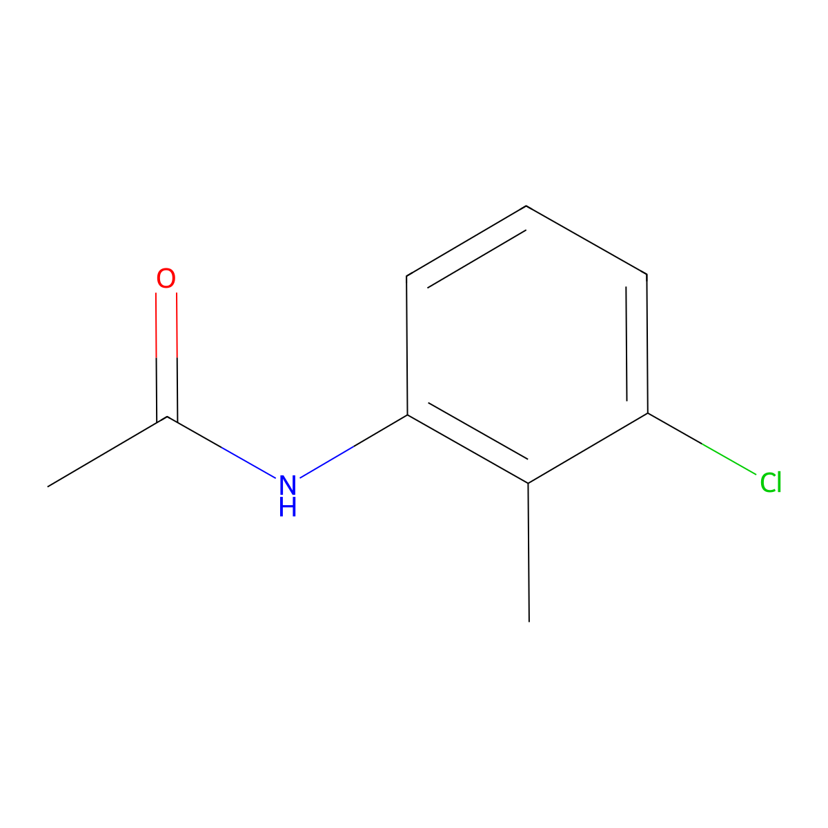 N-(3-chloro-2-methylphenyl)acetamide molecular structure, CAS 7463-35-6