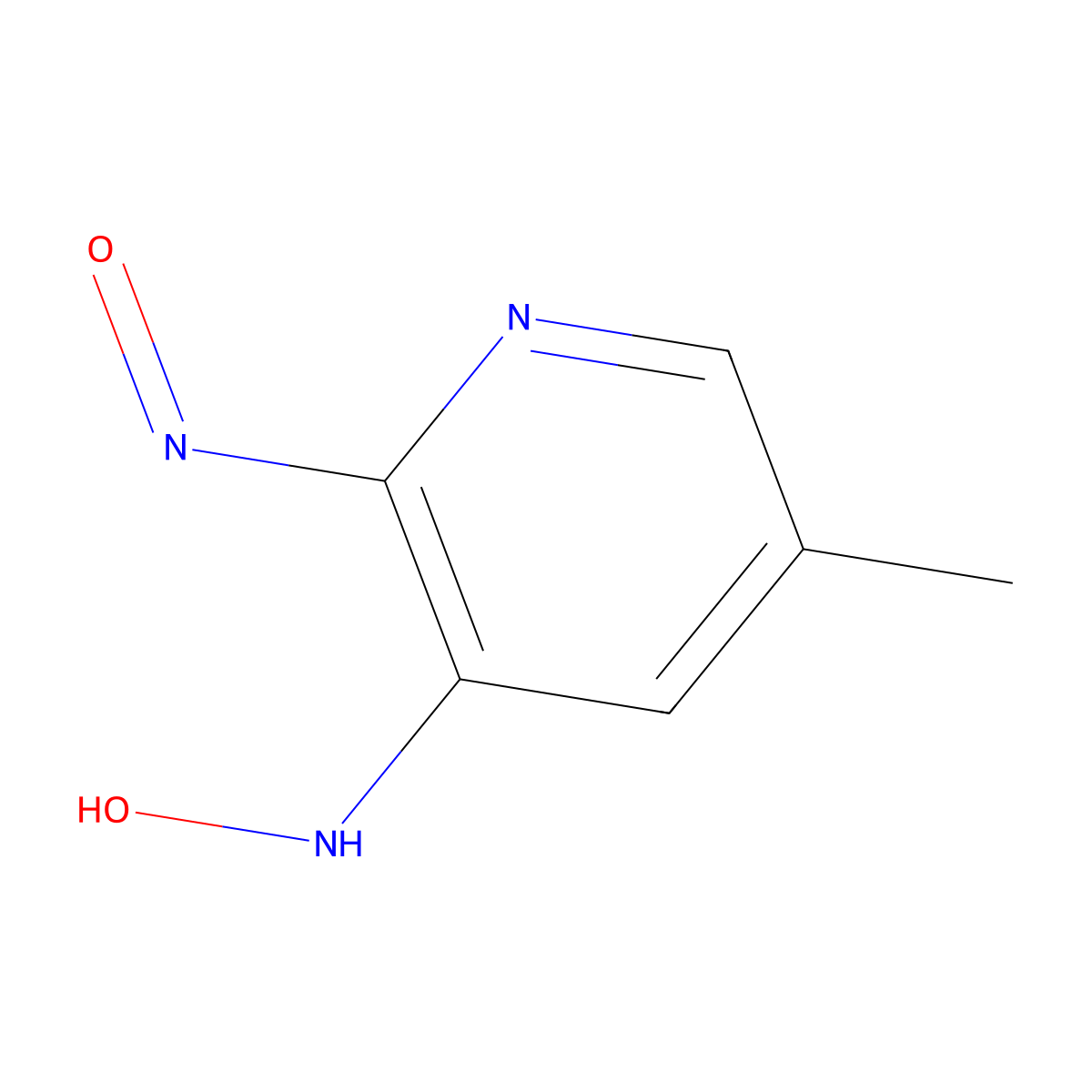 N-(5-methyl-2-nitrosopyridin-3-yl)hydroxylamine molecular structure, CAS 7463-57-2