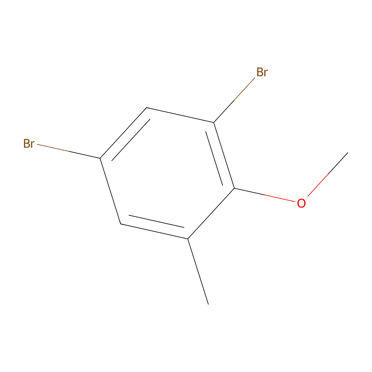 1,5-Dibromo-2-methoxy-3-methylbenzene molecular structure, CAS 7463-93-6