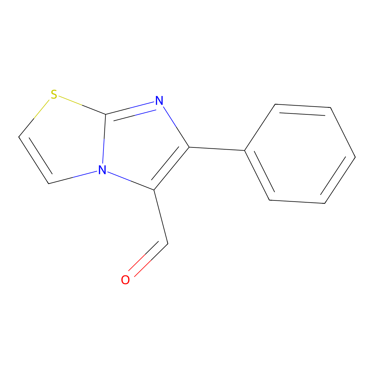 6-Phenylimidazo(2,1-b)(1,3)thiazole-5-carbaldehyde molecular structure, CAS 74630-73-2