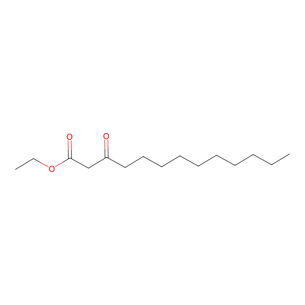Ethyl 3-oxotridecanoate molecular structure, CAS 74631-91-7