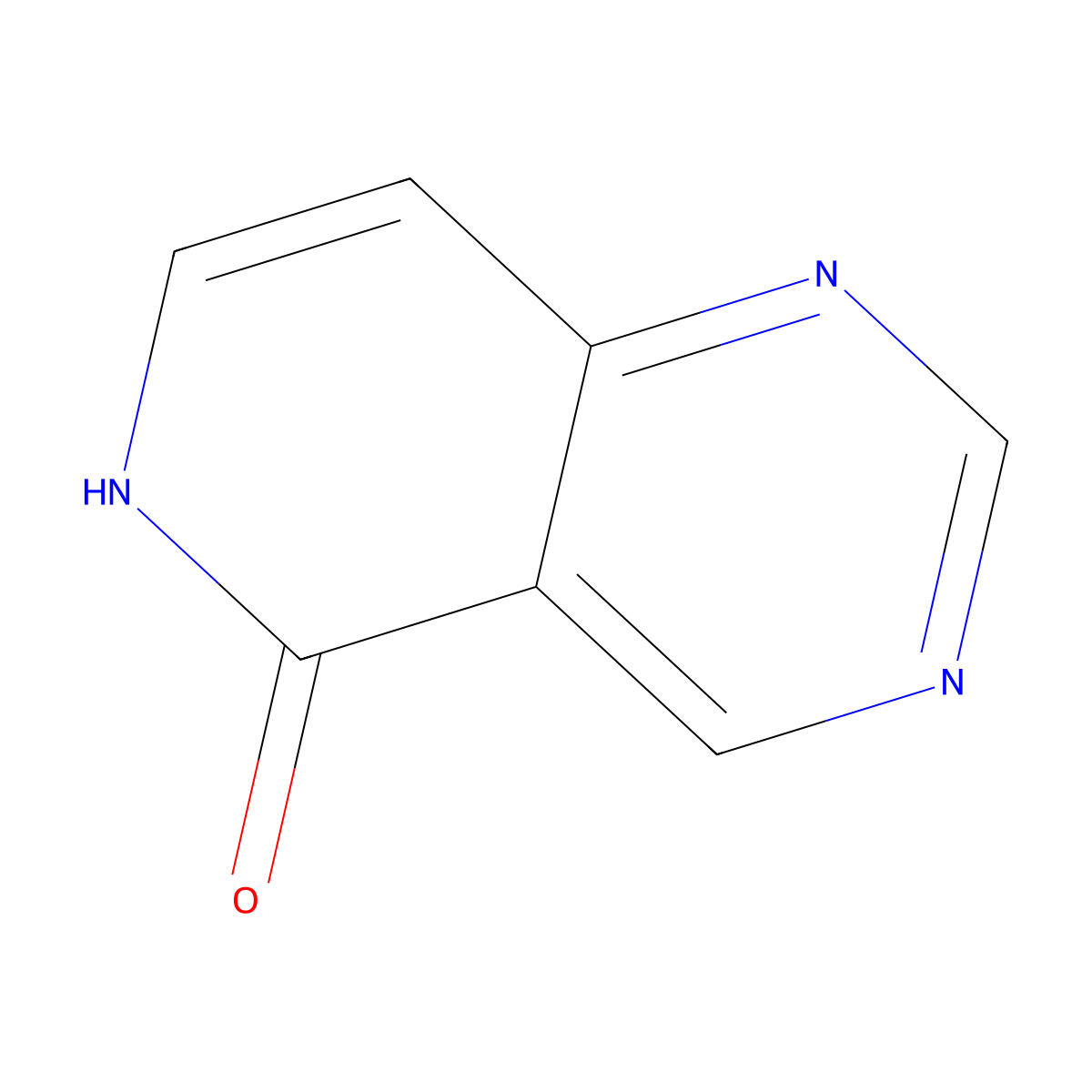 5H,6H-pyrido(4,3-d)pyrimidin-5-one molecular structure, CAS 74632-30-7