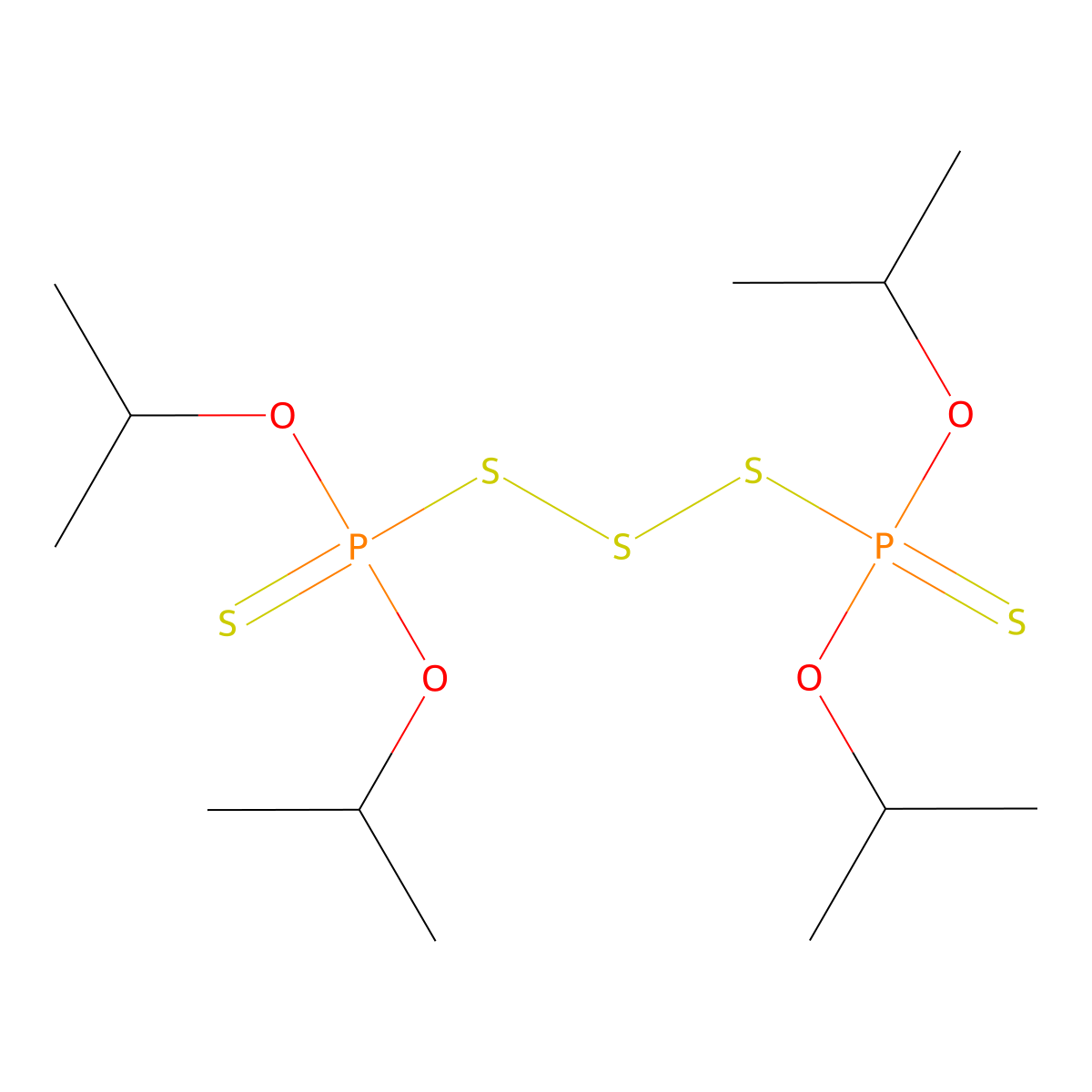 Bis(diisopropoxythiophosphinoyl) trisulphide molecular structure, CAS 7464-03-1