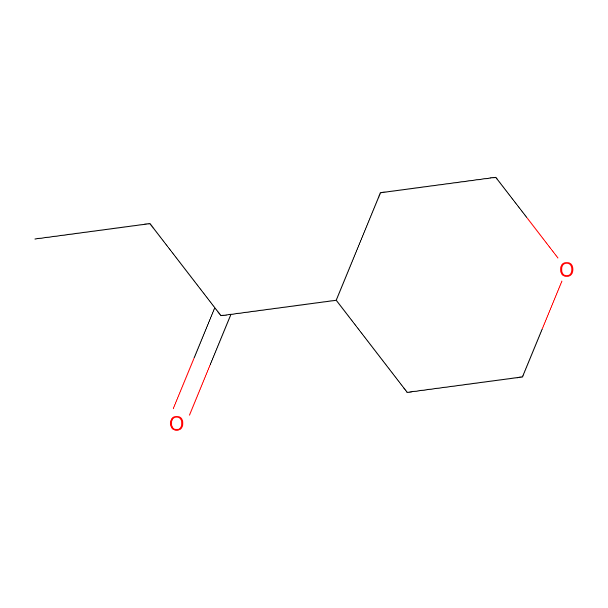 1-(Oxan-4-yl)propan-1-one molecular structure, CAS 7464-18-8