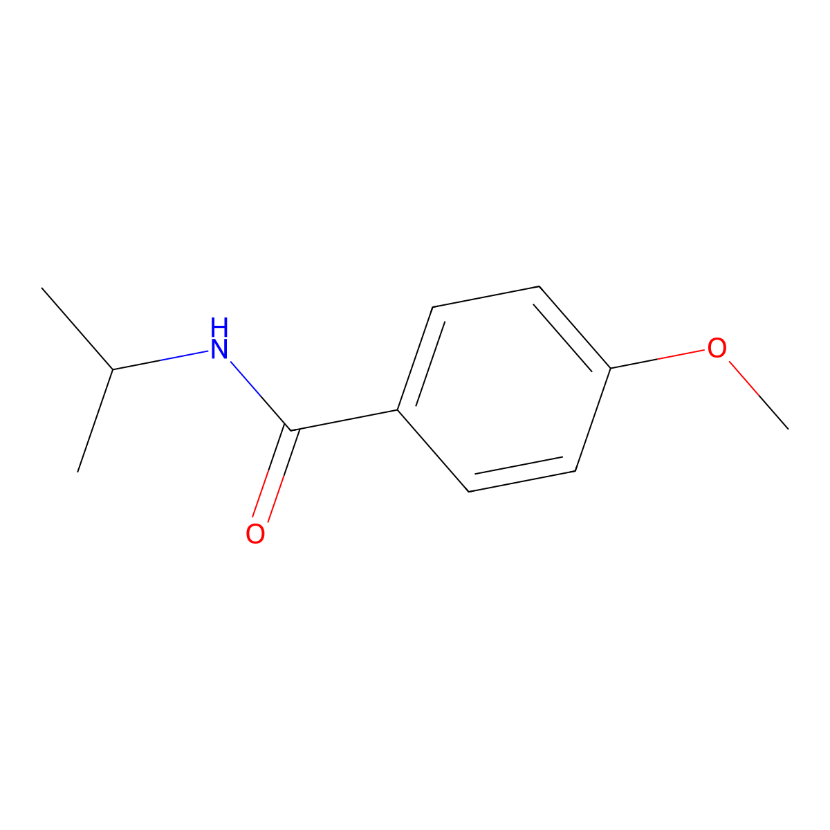 4-methoxy-N-propan-2-ylbenzamide molecular structure, CAS 7464-44-0