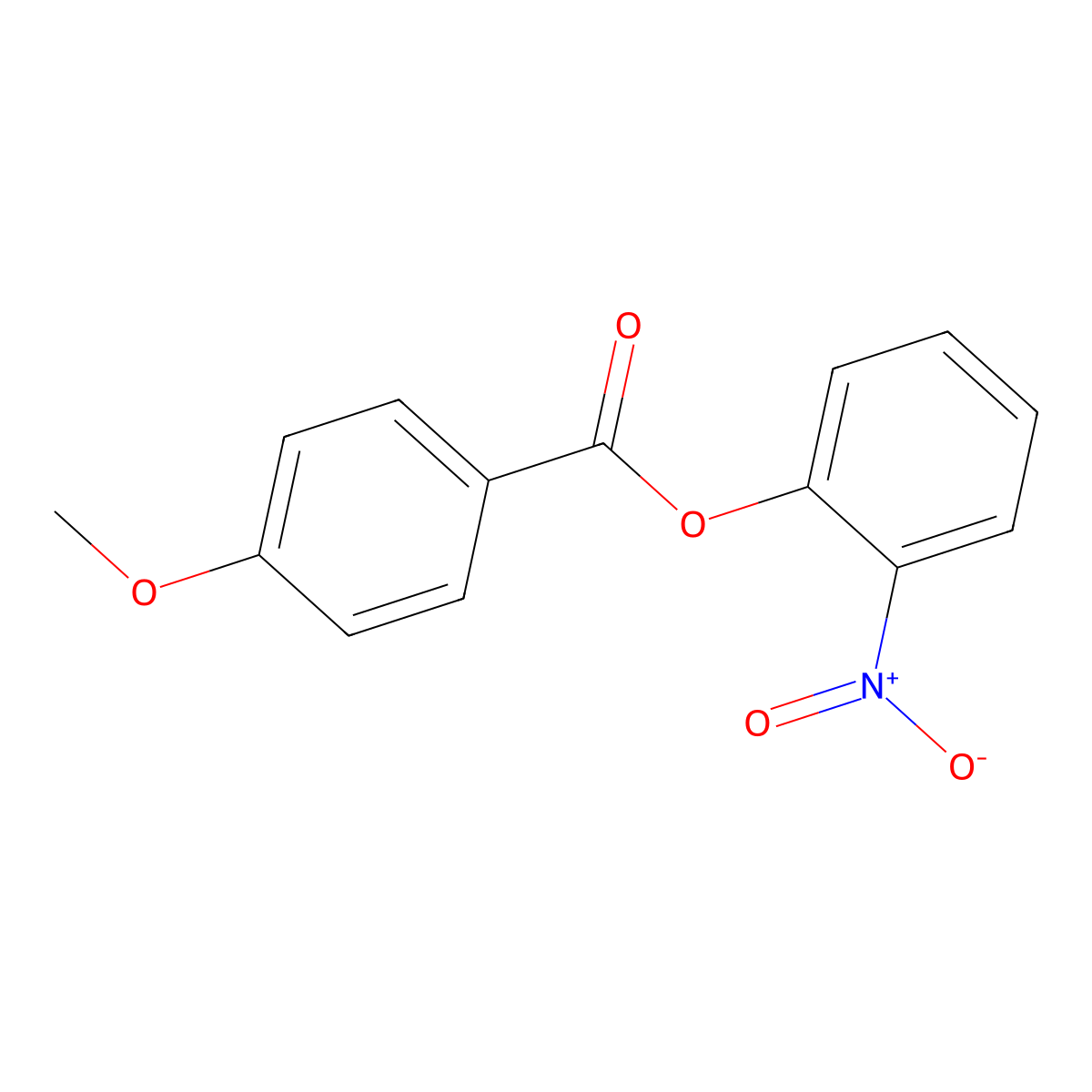 2-Nitrophenyl 4-methoxybenzoate molecular structure, CAS 7464-45-1