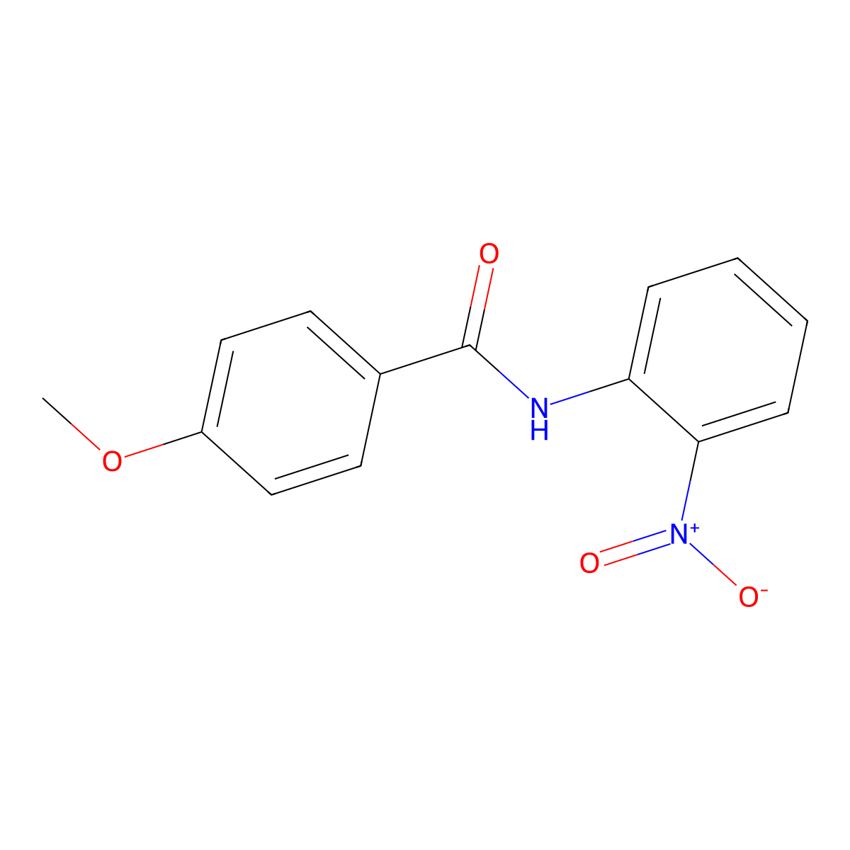 4-methoxy-N-(2-nitrophenyl)benzamide molecular structure, CAS 7464-50-8