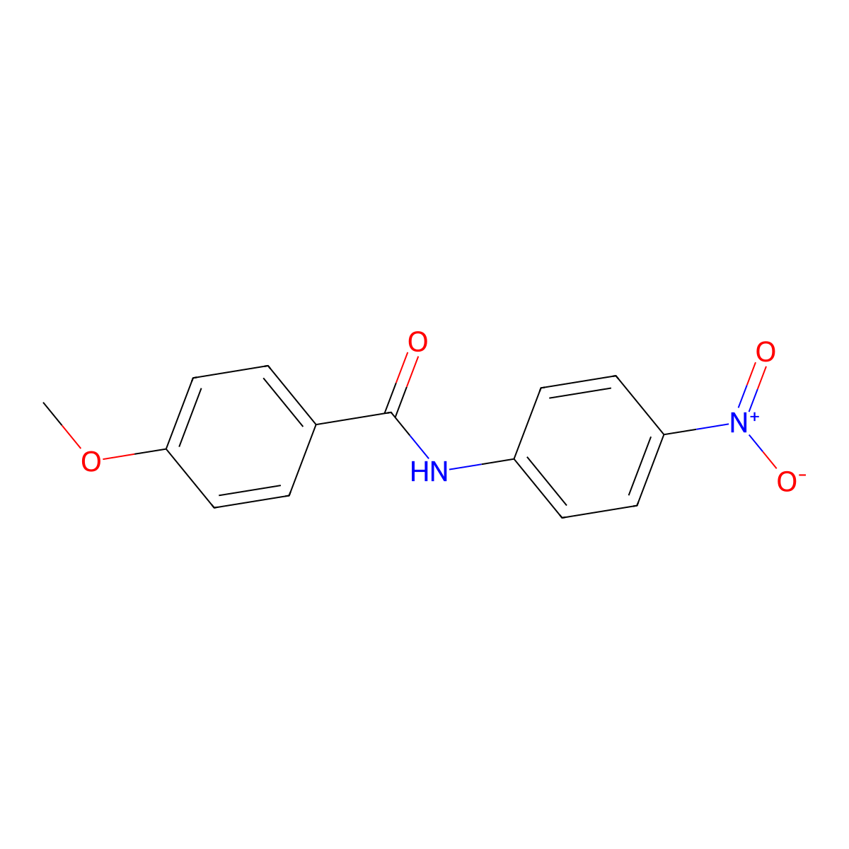4-methoxy-N-(4-nitrophenyl)benzamide molecular structure, CAS 7464-52-0