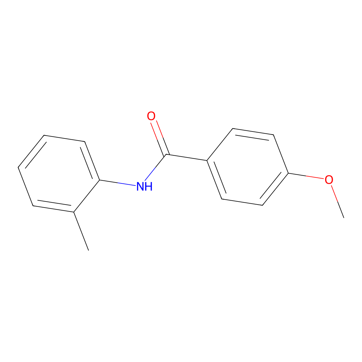 4-methoxy-N-(2-methylphenyl)benzamide molecular structure, CAS 7464-54-2