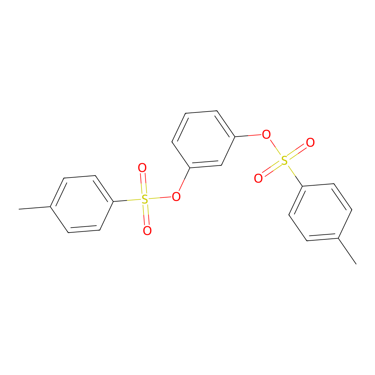 [3-(4-Methylphenyl)sulfonyloxyphenyl] 4-methylbenzenesulfonate molecular structure, CAS 7464-60-0
