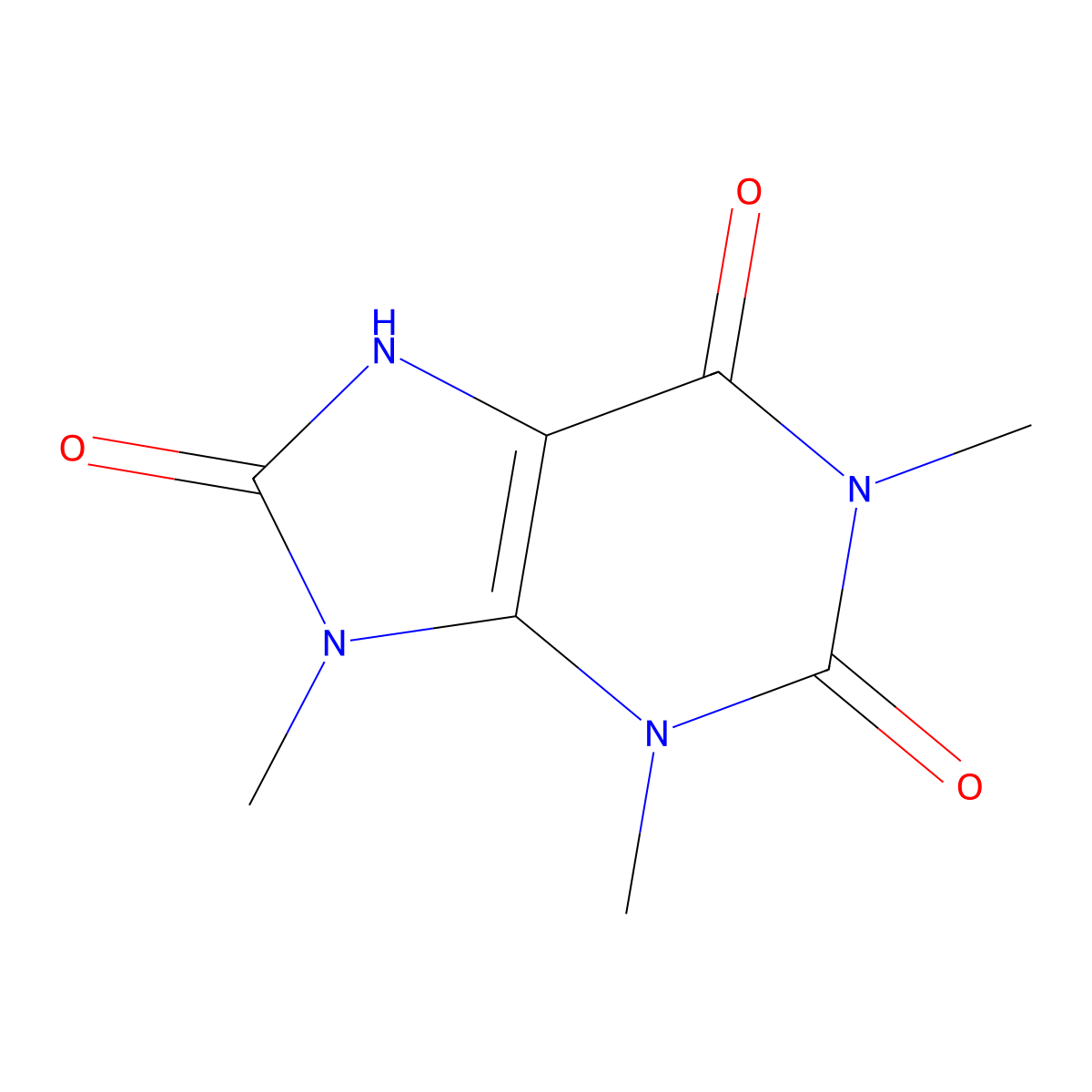 7,9-dihydro-1,3,9-trimethyl-1H-purine-2,6,8(3H)-trione molecular structure, CAS 7464-93-9