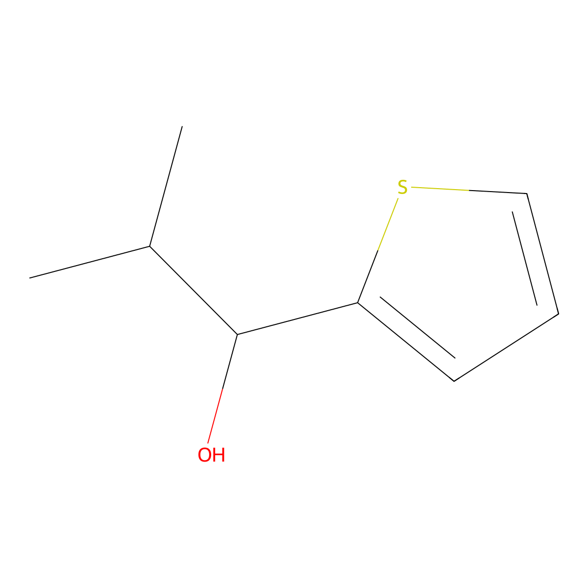 2-Methyl-1-(thiophen-2-yl)propan-1-ol molecular structure, CAS 74641-40-0