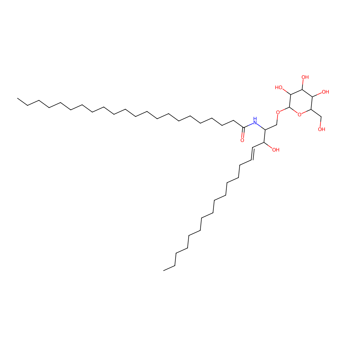 1-(beta-D-galactosyl)-N-behenoylsphingosine molecular structure, CAS 74645-25-3