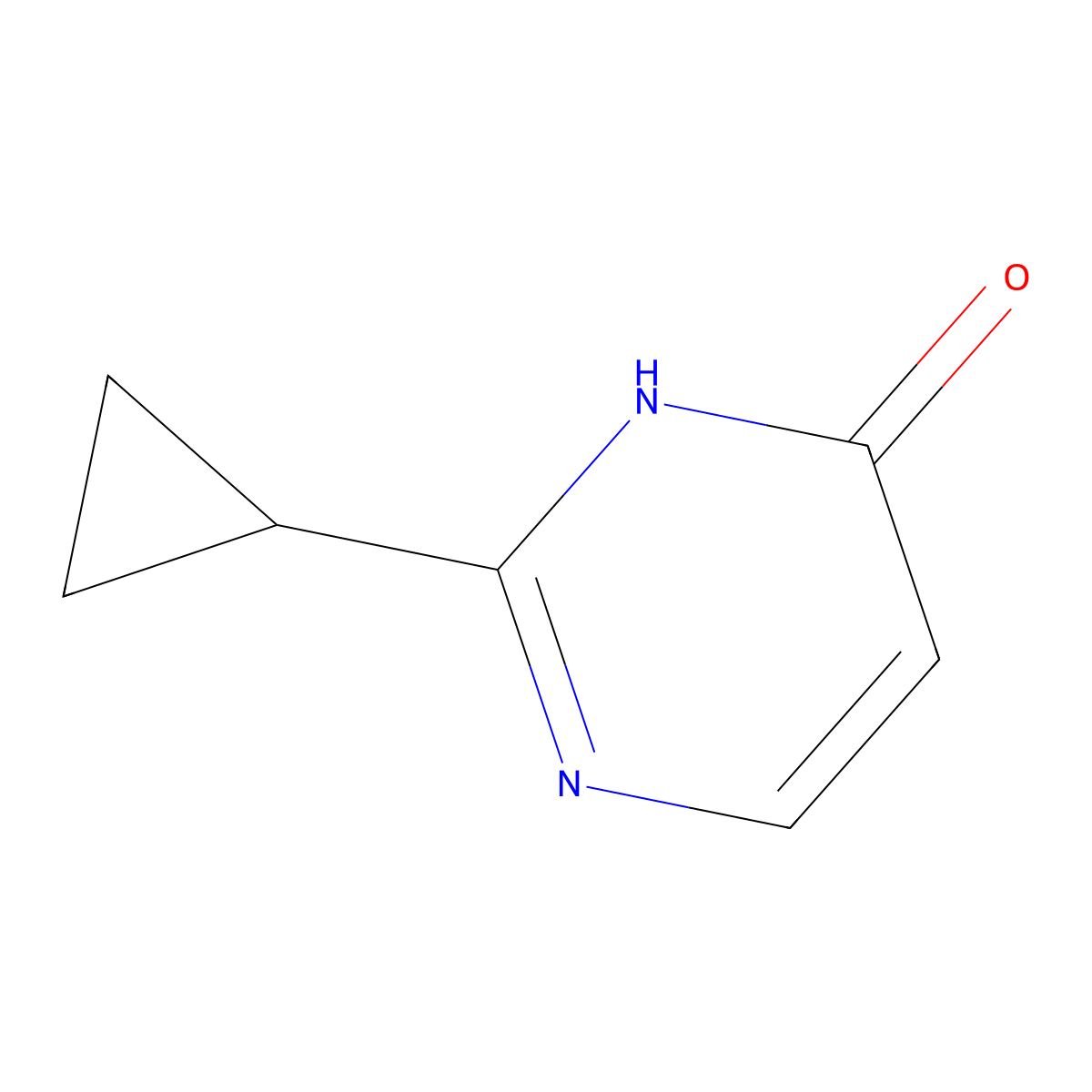 2-Cyclopropylpyrimidin-4-ol molecular structure, CAS 74649-06-2