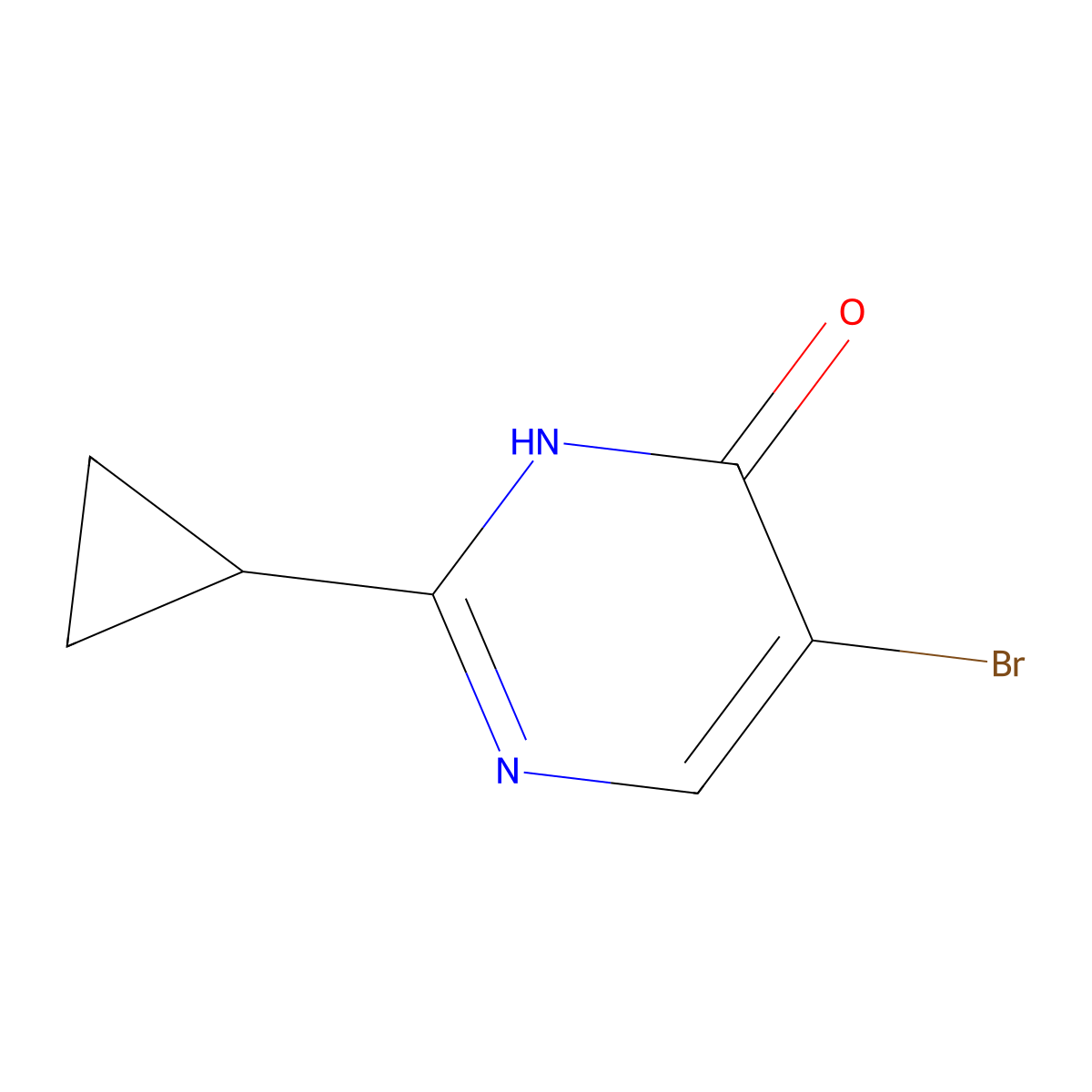 5-Bromo-2-cyclopropylpyrimidin-4-ol molecular structure, CAS 74649-07-3
