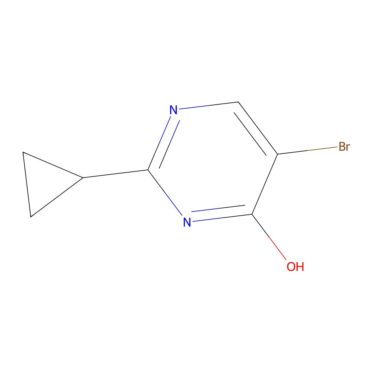 5-Bromo-2-cyclopropylpyrimidin-4-ol molecular structure, CAS 74649-07-3