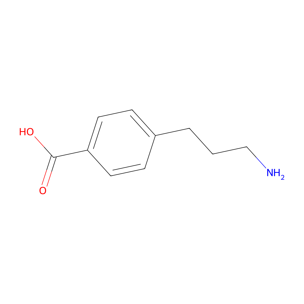 4-(3-Aminopropyl)benzoic acid molecular structure, CAS 7465-05-6