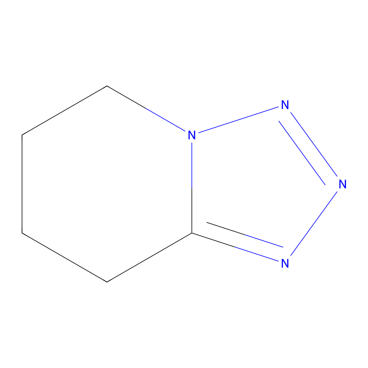 Tetramethylenetetrazole molecular structure, CAS 7465-48-7