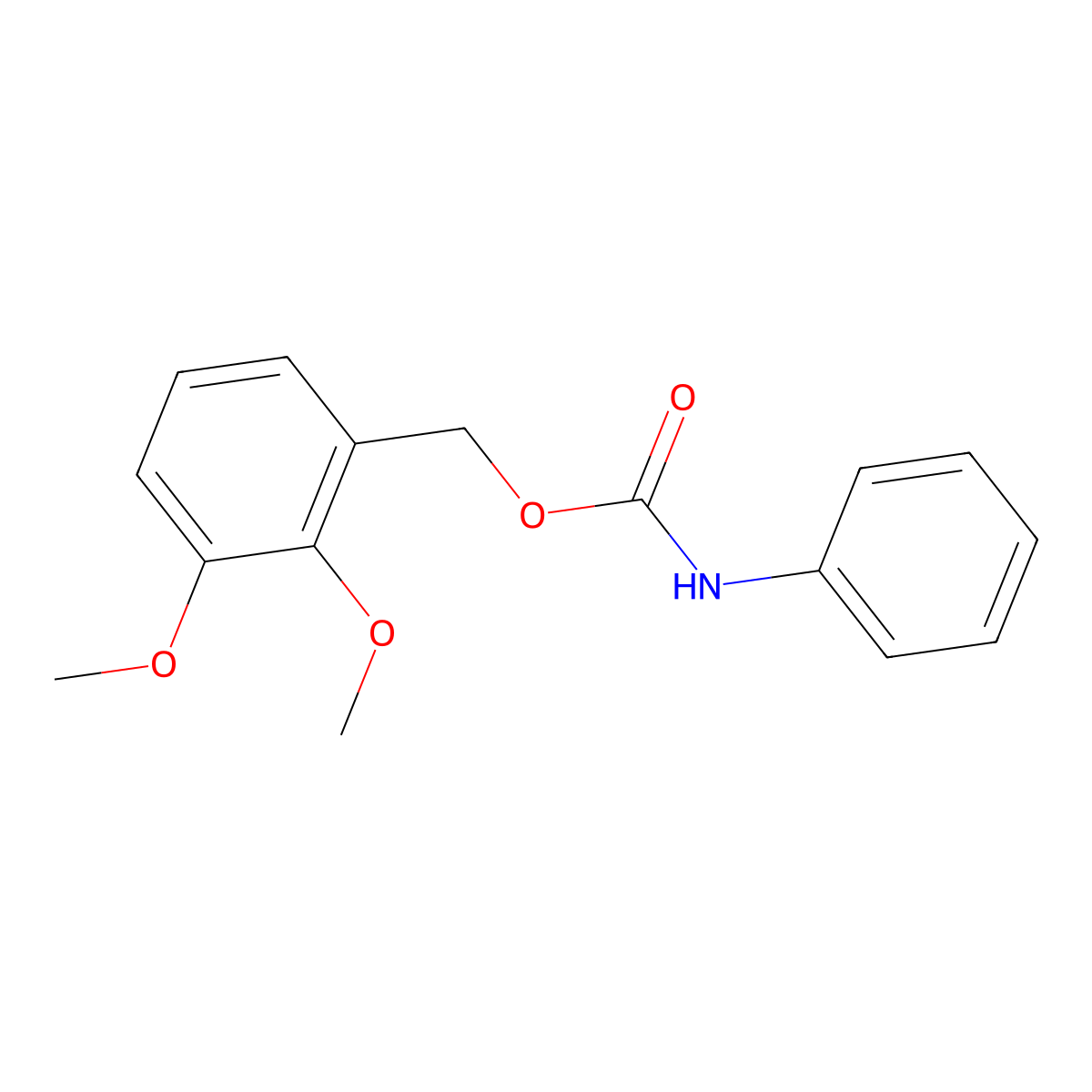 (2,3-Dimethoxyphenyl)methyl phenylcarbamate molecular structure, CAS 7465-55-6